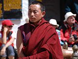 Mustang Lo Manthang Tiji Festival Day 3 02-3 Chyodi Monk Tenzin Choephel I met a nice young monk at the Thubchen gompa named Tenzin Choephel who also helped supervise both the crowd and the monks on day 3 of the Tiji Festival in Lo Manthang.